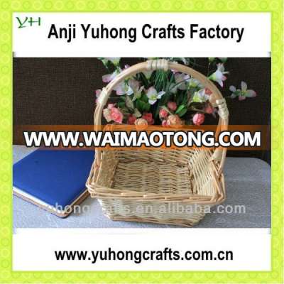 Storage Willow Basket With Handles Convenient For Picnic