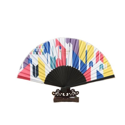 Customized printing folding fabric fan