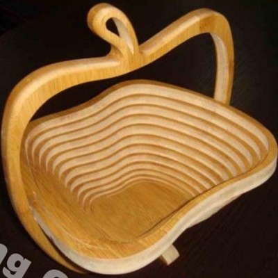 Apple shape Chinese bambooo crafts fruit basket