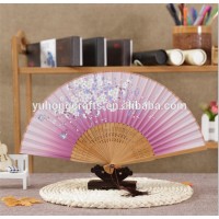 High quality Chinese silk fan with bamboo ribs