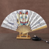 Customized bamboo hand folding fan